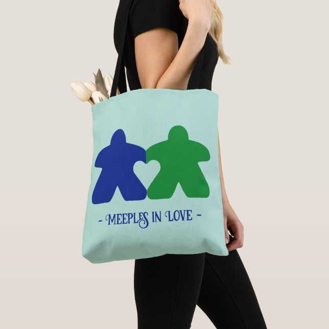 Bolso De Tela Ámbito, Tote azul y verde (Detalle)