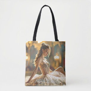 BOLSO DE TELA AME EL BALLET - BALLET & DANZA