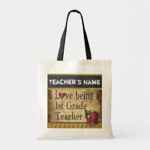 Bolso De Tela Ame el ser un 1r nombre del profesor el   DIY del