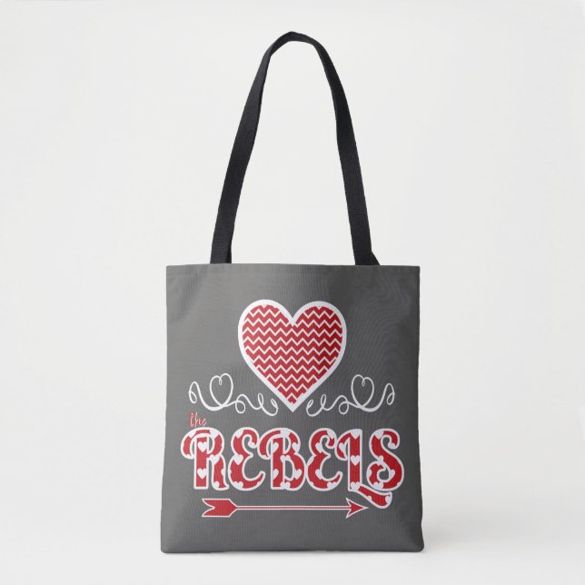 Bolso De Tela Ame el tote de los rebeldes (gris oscuro) (Anverso)