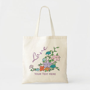 Bolso De Tela Ame el tote del personalizado del jardín