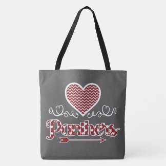 Bolso De Tela Ame el tote personalizado las panteras (gris