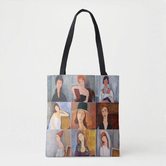 Bolso De Tela Amedeo Modigliani - Collage de obras maestras (Anverso)