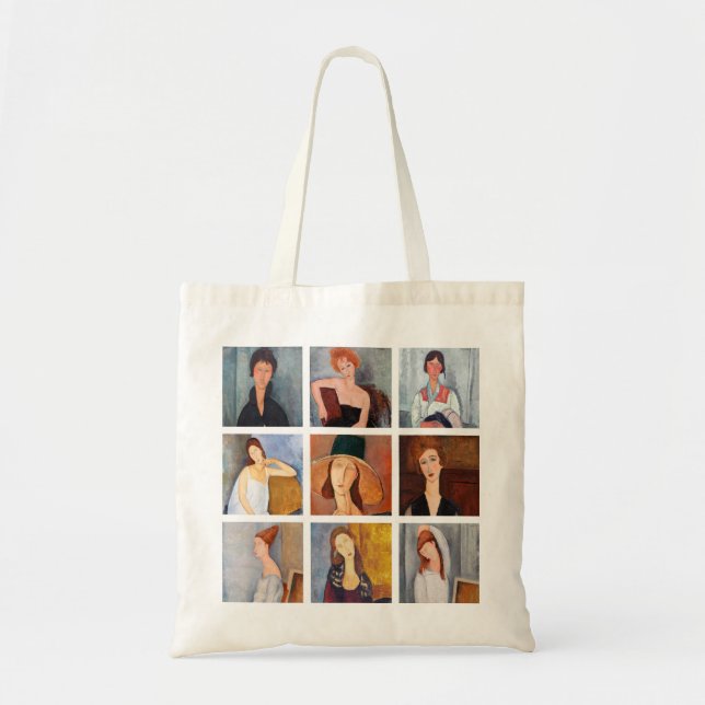 Bolso De Tela Amedeo Modigliani - Collage de obras maestras (Frente)
