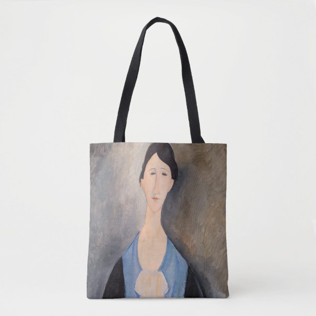 Bolso De Tela Amedeo Modigliani - Joven mujer azul (Anverso)
