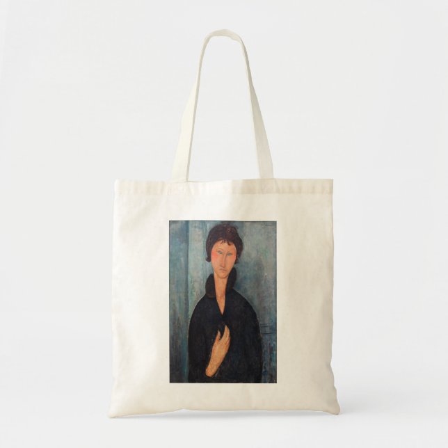 Bolso De Tela Amedeo Modigliani - Mujer con ojos azules (Frente)