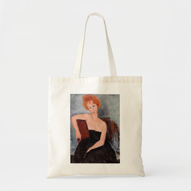 Bolso De Tela Amedeo Modigliani - Vestido nocturno Chica pelirro (Frente)