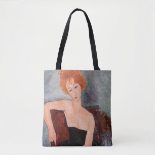 Bolso De Tela Amedeo Modigliani - Vestido nocturno Chica pelirro