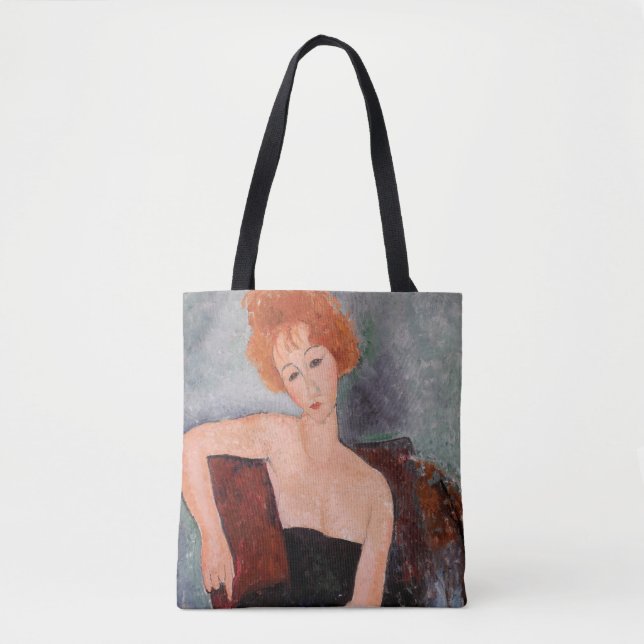 Bolso De Tela Amedeo Modigliani - Vestido nocturno Chica pelirro (Anverso)