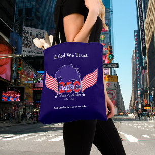 Bolso De Tela América 250º-Espíritu de Libertad-Azul-Texto Edita