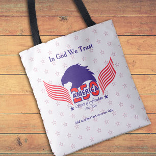 Bolso De Tela América 250º-Espíritu de Libertad-Blanco-Editar Te
