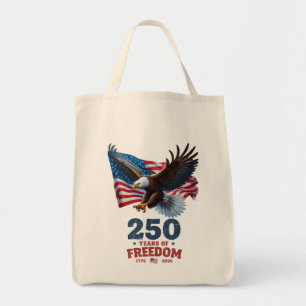 Bolso De Tela América 250 Años De Libertad Águila Calva Bandera