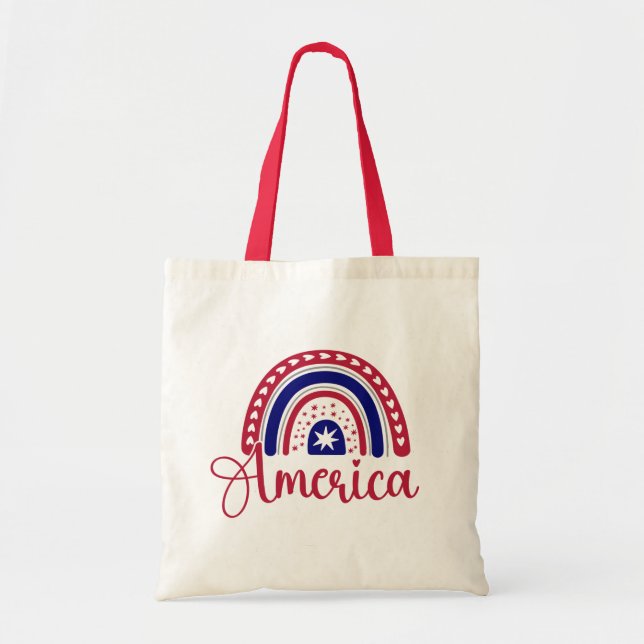 Bolso De Tela América arcoiris (Frente)