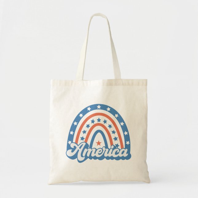 Bolso De Tela America Boho Retro (Frente)