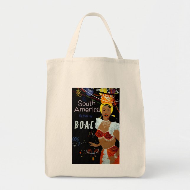 Bolso De Tela América del Sur: volar allí (Frente)