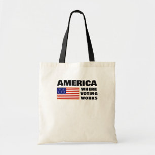 Bolso De Tela America, donde funciona la votación Tote