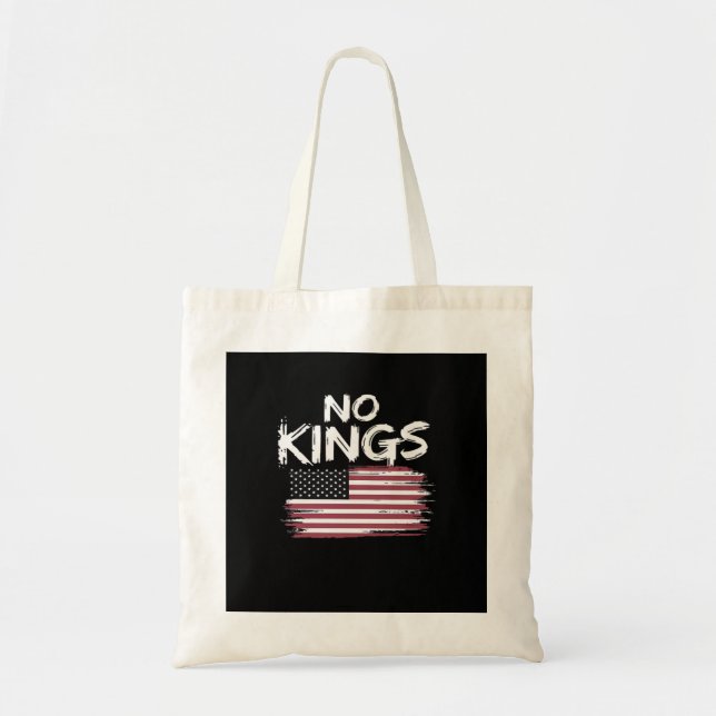 Bolso De Tela American Flag Upside Down Distress No Kings Long F (Frente)