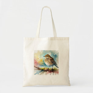 Bolso De Tela American pipit bird 060924AREF135 - Watercolor