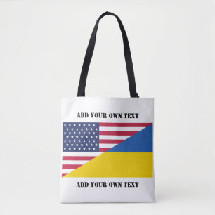 Bolso De Tela American support towards Ukraine Throw Pillow