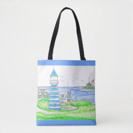 Bolso De Tela Americana Lighthouse Tote Bag