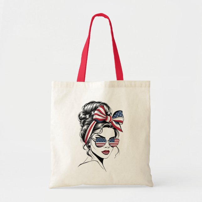 Bolso De Tela Americana Style Woman (Frente)