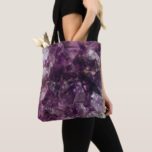 Bolso De Tela Amethyst Crystal Cleaning Energy Tote Bag