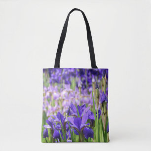 Bolso De Tela Amethyst Purple Irises Garden