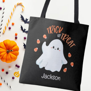 Bolso De Tela Amigable truco de Fantasma Halloween o trata la bo