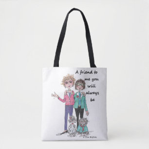 Bolso De Tela Amigo, cálido dicho de dos amigos, boceto