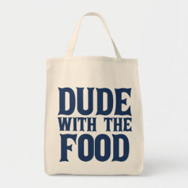 Bolso De Tela Amigo Con La Comida Azul