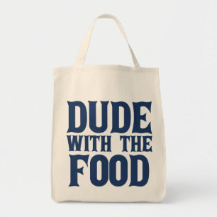 Bolso De Tela Amigo Con La Comida Azul