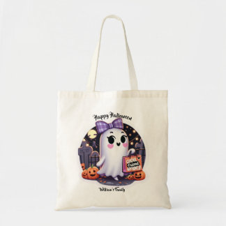 Bolso De Tela Amigo de Cute Ghoul aprobado Halloween