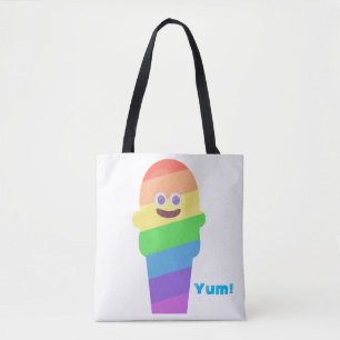 Bolso De Tela Amigo del Crema de Hielo Arcoiris