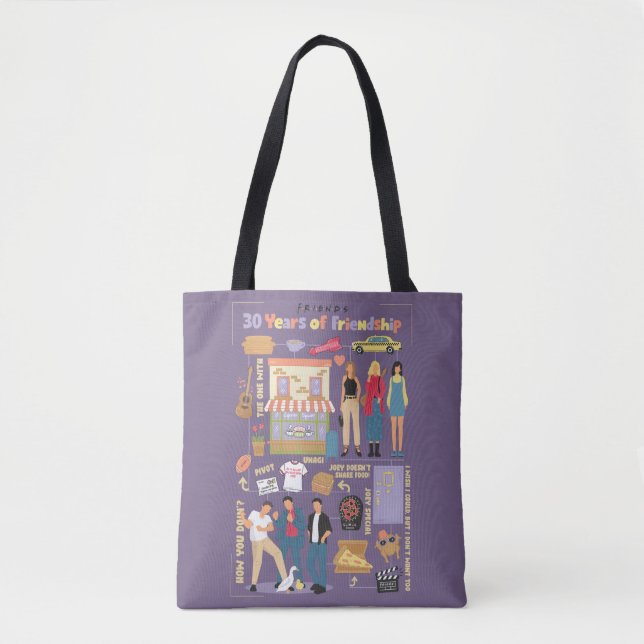 Bolso De Tela AMIGOS™ | 30 años de amistad (Anverso)
