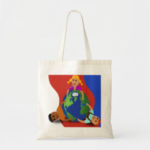 Bolso De Tela Amigos alrededor del mundo -