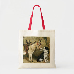 Bolso De Tela Amigos animales del perro y del burro - arte del