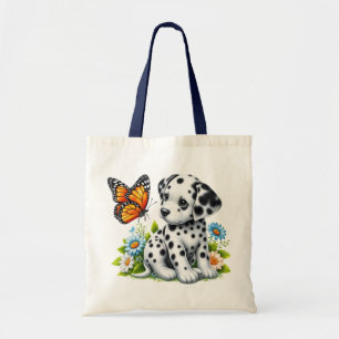 Bolso De Tela Amigos de Cute Dalmatian/Butterfly