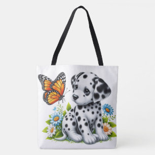 Bolso De Tela Amigos de Cute Dalmatian/Butterfly