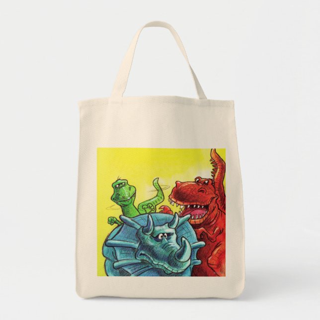Bolso De Tela Amigos de Dinosaur (Frente)