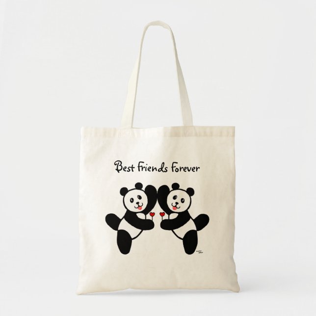 Bolso De Tela Amigos de la panda de BFF (Frente)