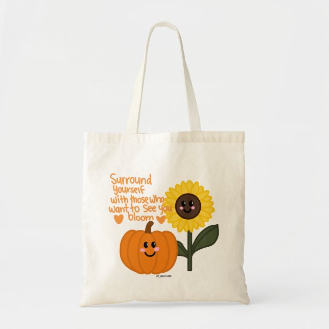 Bolso De Tela Amigos de otoño (Frente)