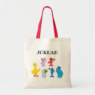 Bolso De Tela Amigos de Sesame Street Cumpleaños Arcoíris Pizarr