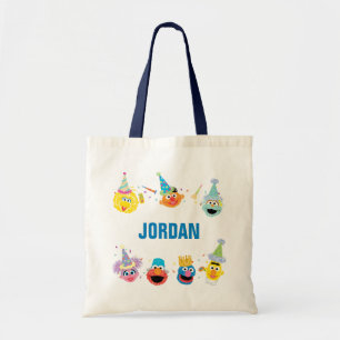Bolso De Tela Amigos de Sesame Street Cumpleaños con Confeti
