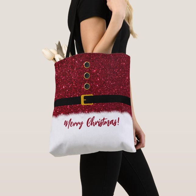Bolso De Tela Amigos De Un Deslumbrante Equipo Rojo- Navidades- (Detalle)