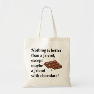 Bolso De Tela Amigos divertidos con el texto del negro del