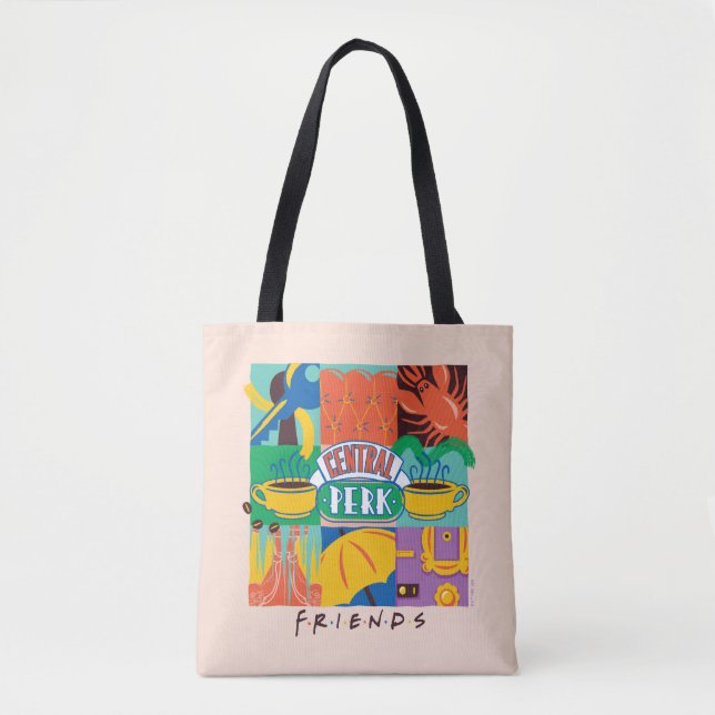 Bolso De Tela AMIGOS™ | Gráfico vibrante de Perk central (Anverso)