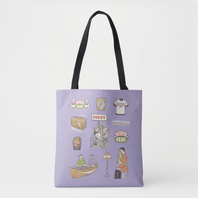Bolso De Tela AMIGOS™ | Iconos Personalizados (Anverso)