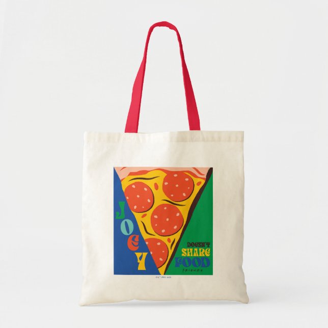 Bolso De Tela AMIGOS™ | Joey no comparte comida - Pizza Graphic (Frente)