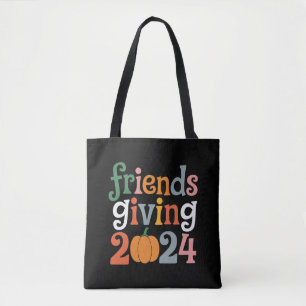 Bolso De Tela Amigos Retro Dando 2024 Día de Acción de Gracias O