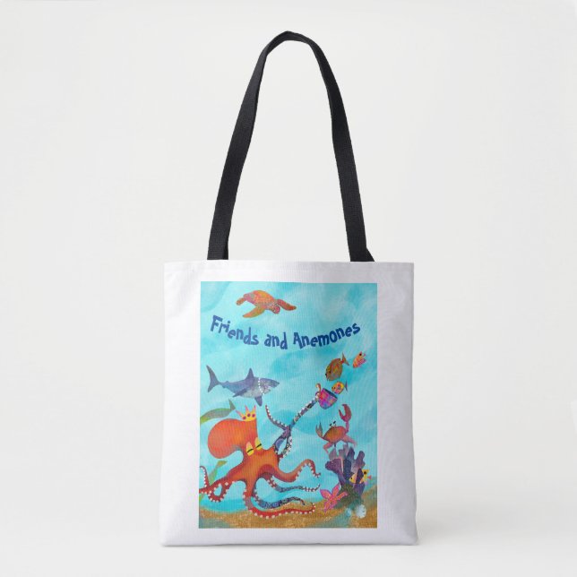 Bolso De Tela Amigos y Anemones Tote Bag (Anverso)